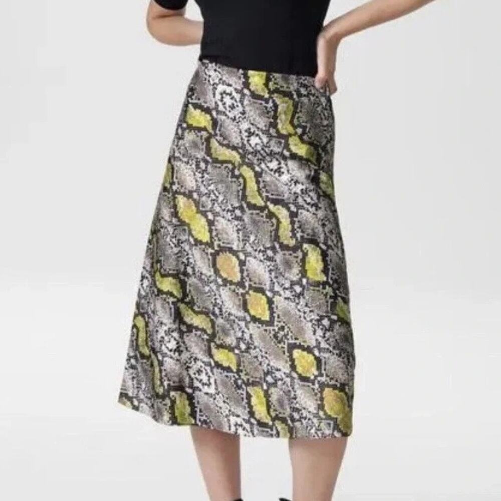 NWT Universal Standard CeeCee Midi Bias Skirt Snakeskin Python Womens Size 00